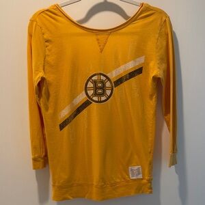 Original Retro Brand Boston Bruins 3/4 Sleeve Tee - Yellow